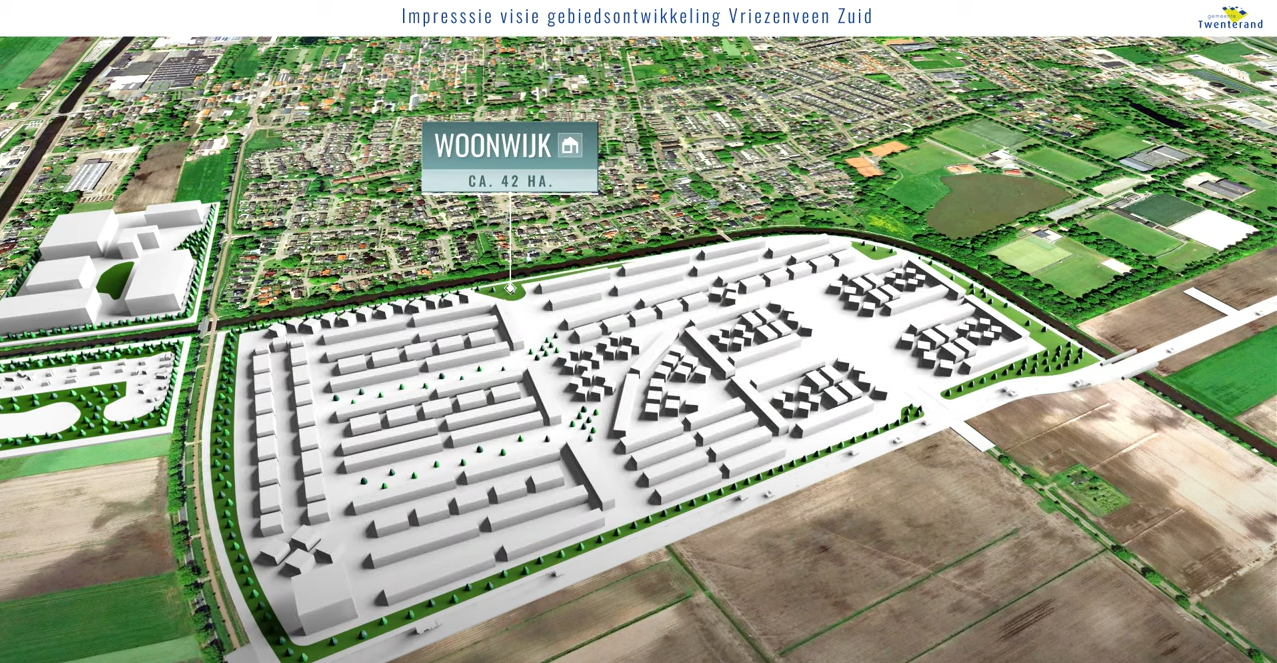 Impressie visie gebiedsontwikkeling Vriezenveen Zuid